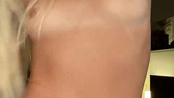 The beautiful blonde enjoys a cute and peaceful moment in her day.