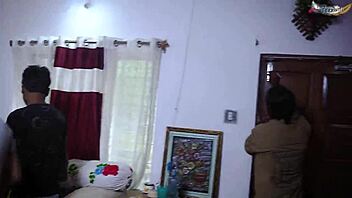 Desi bhabhi takes on four local boys in hardcore gangbang with various positions.