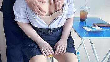 hot thai student rides teacher's cock hard