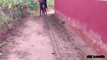Making Love in School Backyard with Curvy Ebony Babe Riding Hard!