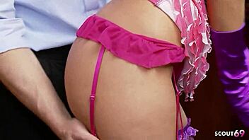 Black Hair Bombshell Teen Whore Tammie Lee Experiences Intense Fucking from Big Dick Client in Lingerie