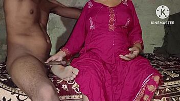 Hot Indian desi biker has first time sex with skinny roommate in dorm bed