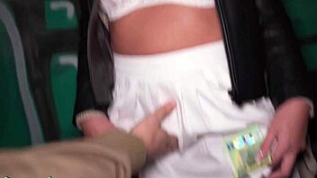 blonde french girl caught masturbating in street gets fast hard pov fuck blowjob