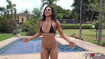 Bikini Pool Tease Leads To Hardcore Fuck Cumshot