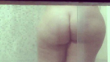 perverted guy hides camera to record sexy girl in shower real video