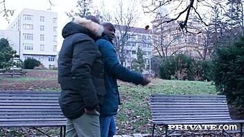 silvia soprano makes a wild debut into double penetration with black cocks in rough interracial gangbang