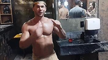 lene offers her sexy big ass to hung guy in swing party bathroom