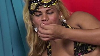 I Feel So Aroused Watching Blonde Latina Tranny In Bondage Lingerie Offering Her Ass