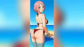 hey, check out this big ass milf sakura getting wild with her curves and moves.