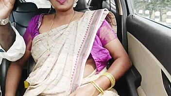 Hey, check out this saree big boobs indian aunty on long drive for fucking with telugu dirty talks 😏
