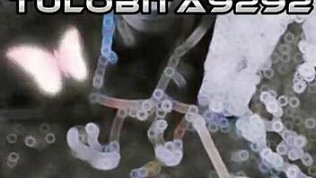 Excited couple enjoys outdoor fun behind abandoned house