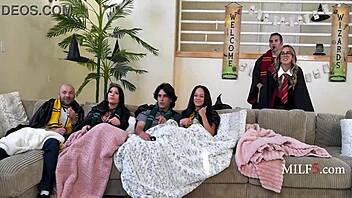 milf enters yes woman phase and engages in costume play wearing harry potter outfit