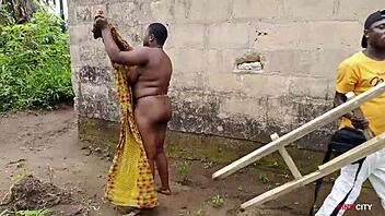 The new electrician spotted the curvy lady outside the factory and pounded her wet pussy hard in doggystyle.