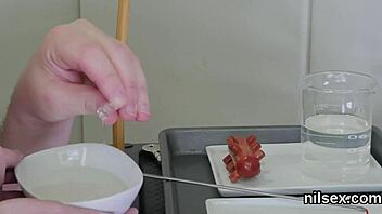 The feisty woman endured intense anal treatment in the asylum, including ass to mouth and gaping asshole play.