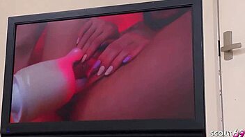 Classmate tricked me into mutual masturbation and came on my hairy pussy