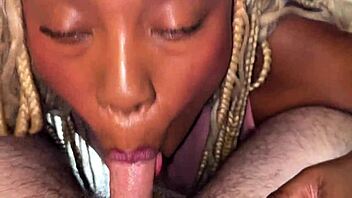 in this casual tale, tall ebony kara meets nate for a tight pussy interracial pounding with big tits and facial cumshot in pov style