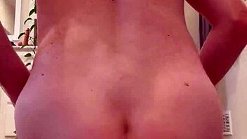 Taylor11951 trained with a cone dildo, leading to noticeable anal gaping in this retro solo session.