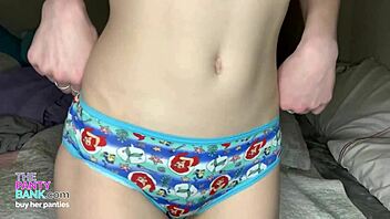 Young Horny Teen 18+ in Princess Panties and Pigtails Dirty Talks While Rubbing Pretty Pink Wet Pussy