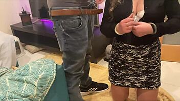 Wife pays for mistakes in spitroast fmm threesome with stranger