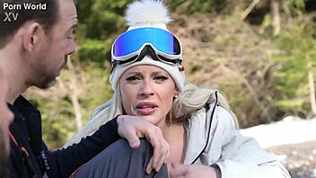 I Feel Intense Passion as Sexy Snowboarder Brittany Bardot Takes DP Threesome with Lumberjacks After Outdoor Fun