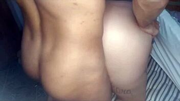 Chubby Latina roommate gets stuck and receives rough fisting help from behind