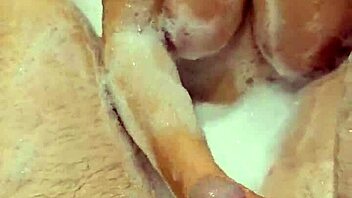 Sexy amateur wife sucks cock before mutual masturbation in bathroom
