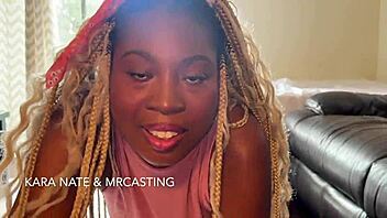 in this casual tale, tall ebony kara meets nate for a tight pussy interracial pounding with big tits and facial cumshot in pov style