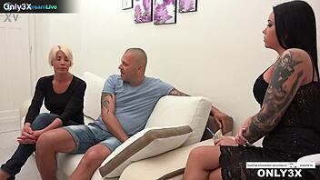 Hey, you ready for this hot group cuckold action with blonde and brunette pornstars getting wild?