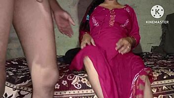 Hot Indian desi biker has first time sex with skinny roommate in dorm bed