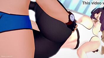 Mona wants to give some handjobs she takes off her sportswear in the infirmary hentai uncensored.