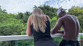 hey, blonde cutie riding black guy's huge cock backwards like a pro - jefao 😈🍆