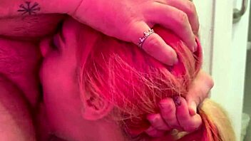 Adorable teen slut delivers the ultimate sloppy deepthroat facefuck with gagging and choking on cock.