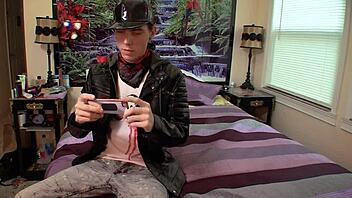 Hey check out Aiden Valentine's ebony fembot Anastasia Valentine cumming hard in red PVC bikini