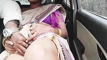 Hey, check out this saree big boobs indian aunty on long drive for fucking with telugu dirty talks 😏