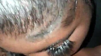 Young bbw gives sloppy head to monster cock. She handles the nasty action with ease.