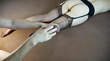 Why Tease Those Sexy Soles in Stockings During a Horny Milf Massage?