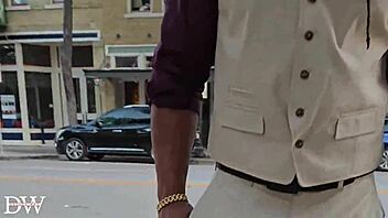 ebony couple heats up kitchen with passionate kissing and intense connection