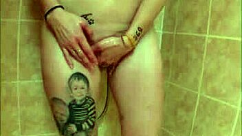 Trailer Squirting Under The Shower With Pierced Nipples