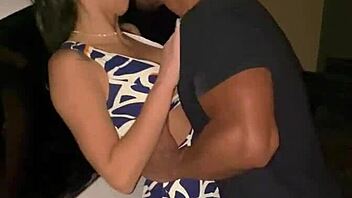 Uber cuckold gives wife in the back seat of the car to lover while he drives