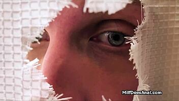 Whoa, check out this wet big tit milf getting ass fucked in the shower with that monster cock! 🚿🍑