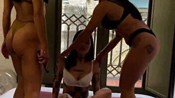 wanna see this lesbian threesome with wild masturbation and squirting cum all over one girl's face?