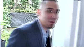 Pastor shares his ebony wife with big cock stud for rough cuckold fucking