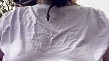 Motogirl rider grabs passenger and asks him to rub her chest while driving