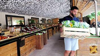 Sexy Blonde Milf Pam Gets Her Big Tits Covered Just Like She Craved