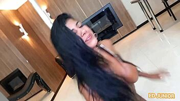 After the party, spending time with a Brazilian friend. Full video available on Red and Sheer.