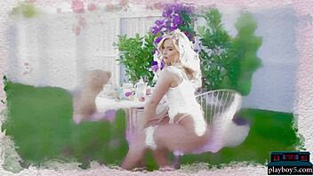 i uh big round ass blonde milf jackie strips naked with playboy and uh looks so hot.