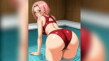 hey, check out this big ass milf sakura getting wild with her curves and moves.