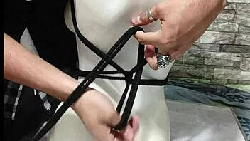 Curious about tying breasts in a peruvian bdsm tutorial style