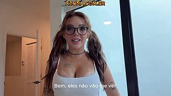 Stepsis pulls off condom and cums inside - charli o luke cooper legendado