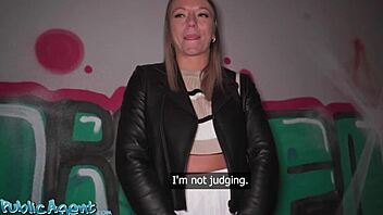 blonde french girl caught masturbating in street gets fast hard pov fuck blowjob